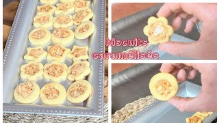 Des petits biscuits caramélisés, des biscuits soleil👍💯 بيسكوي الكراميل, حلويات راقية