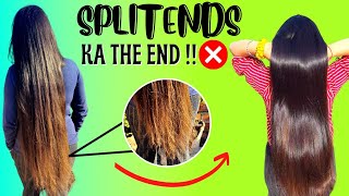 How I cured my split ends without cutting |Split ends home remedies