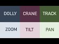 Film Glossary: Shot Movement (Dolly, Crane, Track, Zoom, Tilt, Pan)