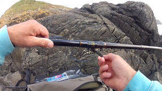 Mackerel fishing in North Wales Lleyn Peninsula.