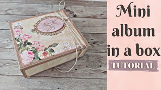 Mini album in a box|Tutorial|Marina Manioti