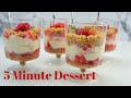 No Bake Strawberry Cheesecake  Cups|Easy dessert in 5 mins