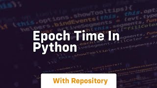 epoch time in python