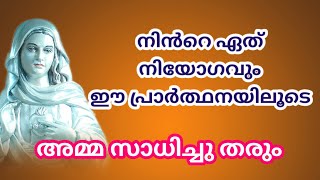 നിൻറെ ഏത് നിയോഗവും ഈ പ്രാർത്ഥനയിലൂടെ അമ്മ സാധിച്ചു തരും l miraculous marian prayer