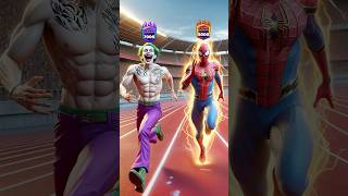 Who Can Run the Fastest | Rank Up | Spider-Man vs Joker with The Flash’s Help #shorts #spiderman