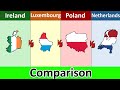 Ireland vs Luxembourg vs Poland vs Netherlands | Comparison | Datadotcom