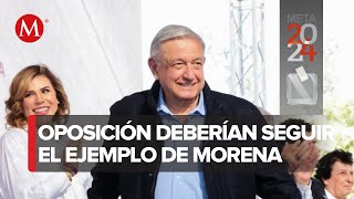 AMLO satisfecho con elección interna de candidatos de Morena para las elecciones de 2024