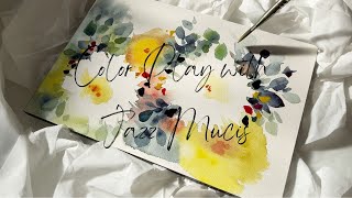 Jazz music and watercolor painting