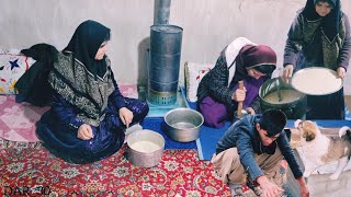 Iran Nomadic Life: Cooking Traditional Nomadic Food and cementing the Walls of a Puppy House🛠🌱🛖