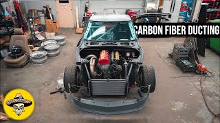 DIY 240z Datsun Custom Carbon Fiber Ducting | (EP #36) (4K)