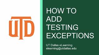 Adding Exceptions to Tests: How to Add Testing Exceptions