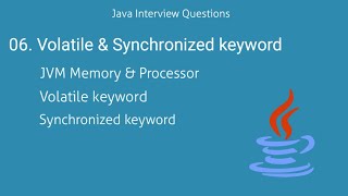 06. Difference between Volatile & Synchronized - Java