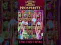 epic $10 first spin on dancing drums prosperity huge win dancing drums slot machine shorts