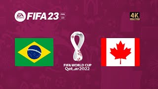 Canadá x Brasil | FIFA 23 Gameplay Copa do Mundo Qatar 2022 | Final [4K 60FPS]