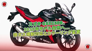 スズキ GSX250R、2023年モデル発売へ…排ガス規制対応とカラーリング変更 | バイクの情報