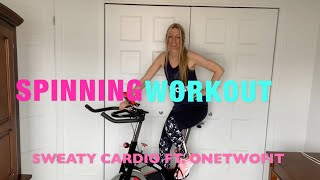 Indoor Cycling Sweaty Workout | Ft. OneTwoFit Spin Bike | Do This Simple Workout for easy Fat Burn