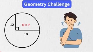Beautiful geometry puzzle | Can you solve for the radius ?