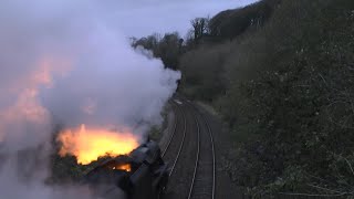 LMS 45212 and a wild day for The Northern Belle Cumbrian Coast Steam Special 10/11/22