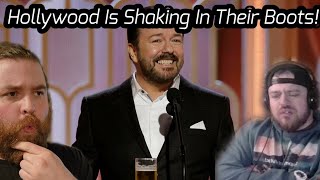 PUT THEM IN THEIR PLACE! Americans React To  Ricky Gervais   Golden Globes 2020 Uncensored