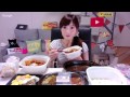 【前編】木下ゆうかの晩ごはんライブmukbang【ビストロsmapwソースキーマカレー いちごしょこら大福 鮭むすび 親子丼 ハロウィンパンケーキ etc・・・】 eating show