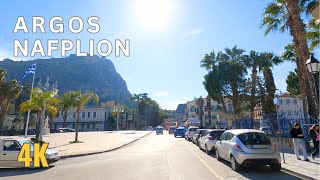 Argos to Nafplion - From Larissa castle to fortress of Palamidi - Peloponnese Greece 4K