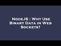 NodeJS : Why Use Binary Data in Web Sockets?