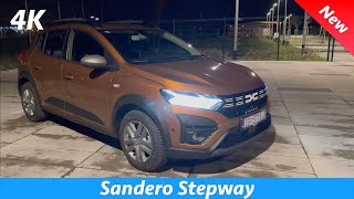 Dacia Sandero Stepway 2023 - FIRST look at Night in 4K (Exterior - Interior) *Visual Night Review