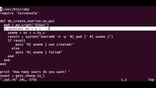 RUBY Creating Users and Password in Linux