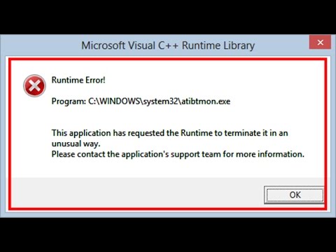 How to Fix Runtime-atibtmon.exe Error in Windows 8/8.1/10