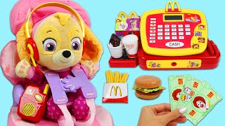 Paw Patrol Baby Skye Road Trip McDonald's Drive Thru Meal Time & Gabby's Dollhouse Coloring Book!
