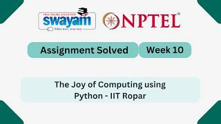 The Joy of Computing using Python Week 10 | NPTEL ANSWERS 2026 #nptel2026 #myswayam #nptel