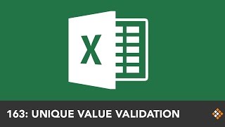 Validate Unique Values in an Excel Table | Everyday Office 053