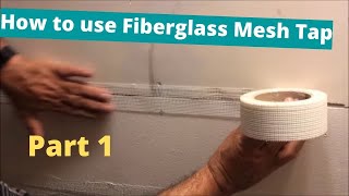 How to use Fiberglass Mesh Tap - For Drywall joints and corners - Part 1 - Install FibaTape