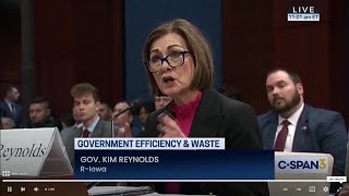 Exchange between Iowa Governor Reynolds and Democratic Congressman on DOGE