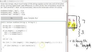 CodingBat Solution: Strings 2 endOther