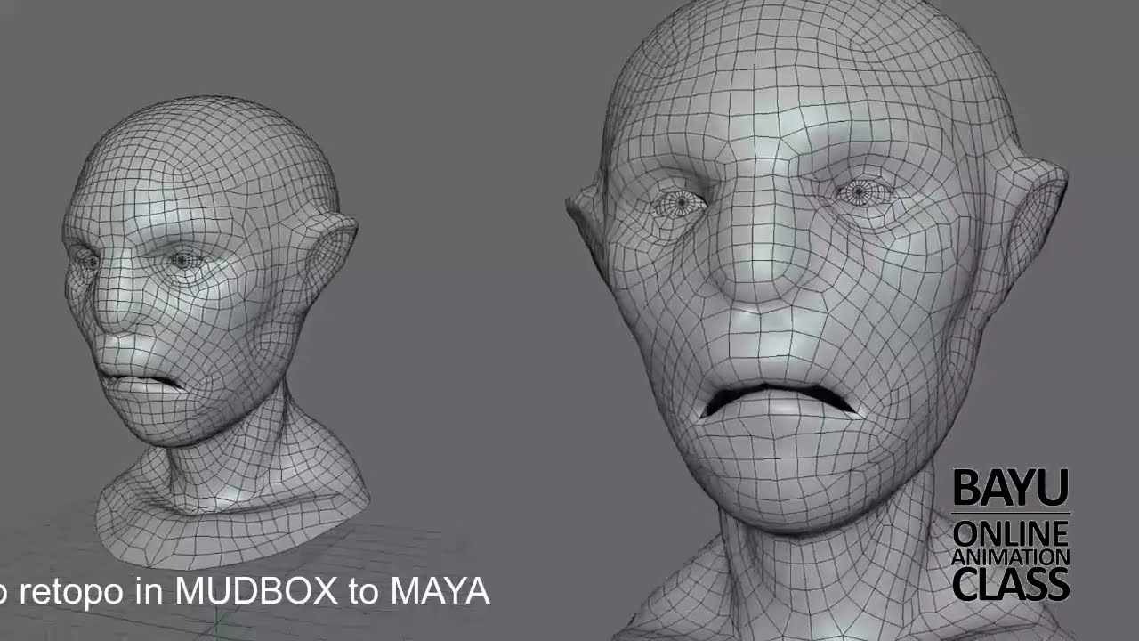 Result Auto Retopo In MUDBOX To MAYA (not Tutorial Etc) - YouTube