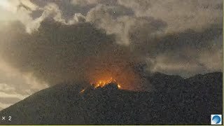 桜島 爆発 2023年01月28日 23時42分 (Sakurajima explosion January 28, 2023 23:42)