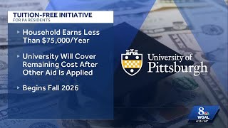 University of Pittsburgh to offer free tuition for eligible students at regional campuses