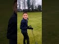 Can Leo make a par after dad 7 iron tee shot on a par 5 😅 #talent #golf #golfswing #fatherandson