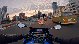 [uncut] Motorcycle Ride in Tokyo Japan 4K Sunset Drive to Shibuya POV 2021 GoPro