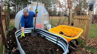 Filling Up a New VidaXL Galvanized Raised Garden Bed