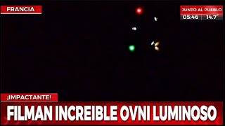 Filman una increíble nave nodriza EXTRATERRESTRE luminosa en Francia. VIDEO.