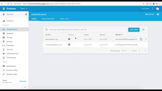 FireAdmin Step 10 Authorization Firebase admin console
