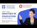 University of Dundee Masters in Education - 28 July 2021