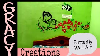 How to Create Home made Wall  Art For Bed Room [Kalvi ] / Gracy Creations