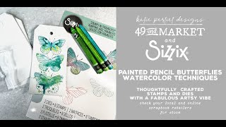 Painted Pencil Butterflies Watercolor Techniques