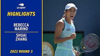 Rebecca Marino vs. Shuai Zhang Highlights | 2022 US Open Round 3