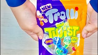 Filling Platter with yummy gummy candy TROLLI KISS-TROLLI WATERMELON-TROLLI TWIST