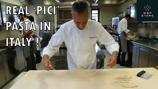 Chef Daniele Canella makes FRESH PASTA and the famous 'PICI CACIO E PEPE' pasta dish in ITALY