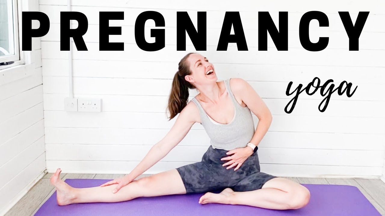 PRENATAL YOGA STRETCHES FOR ALL TRIMESTERS | 1ST, 2ND & 3RD Trimester ...